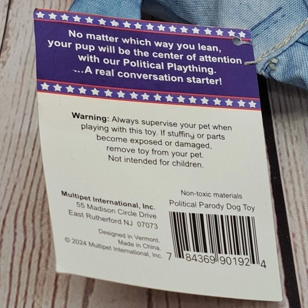 Fuzzu Funny Political Parody Joe Biden President Dog Toy Doll Figure Squeaks 12